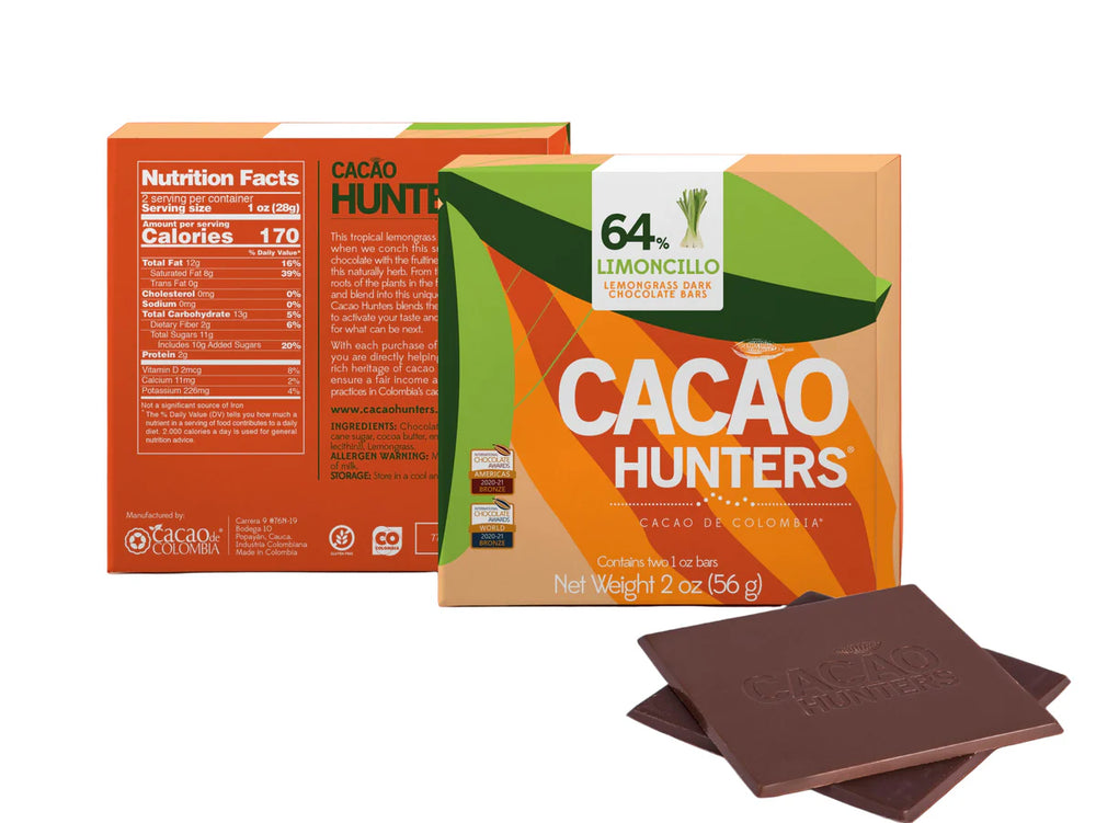 Dark Chocolate | Cacao Hunters - Limoncillo (Lemongrass), 64%