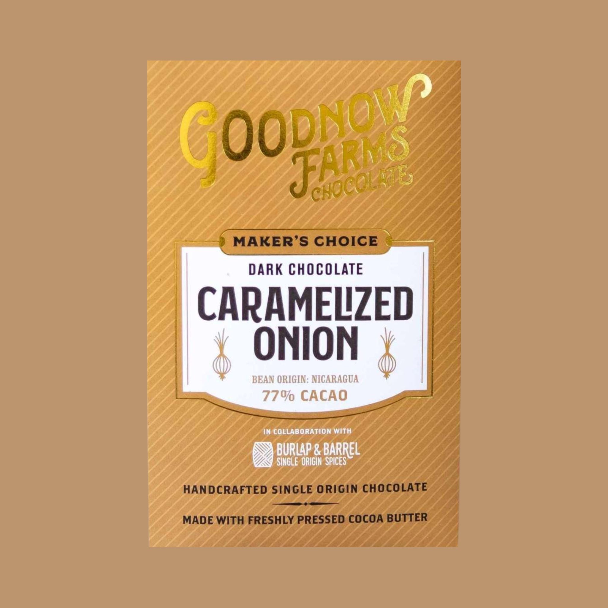 Goodnow Farms - Caramelized Onion 77% | world's best chocolate