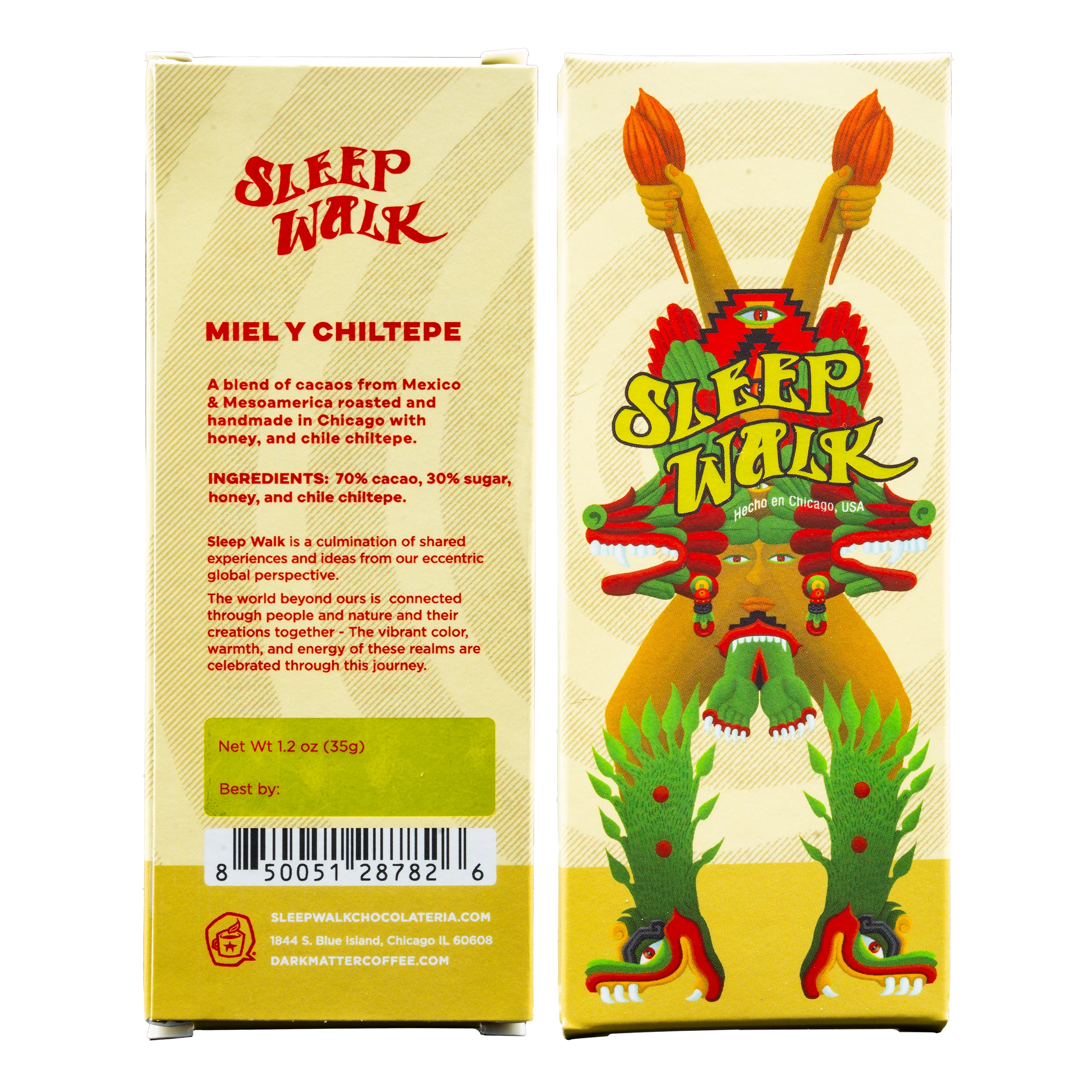 Dark Chocolate Benefits | Sleep Walk - Miel Y Chiltepe, 70%