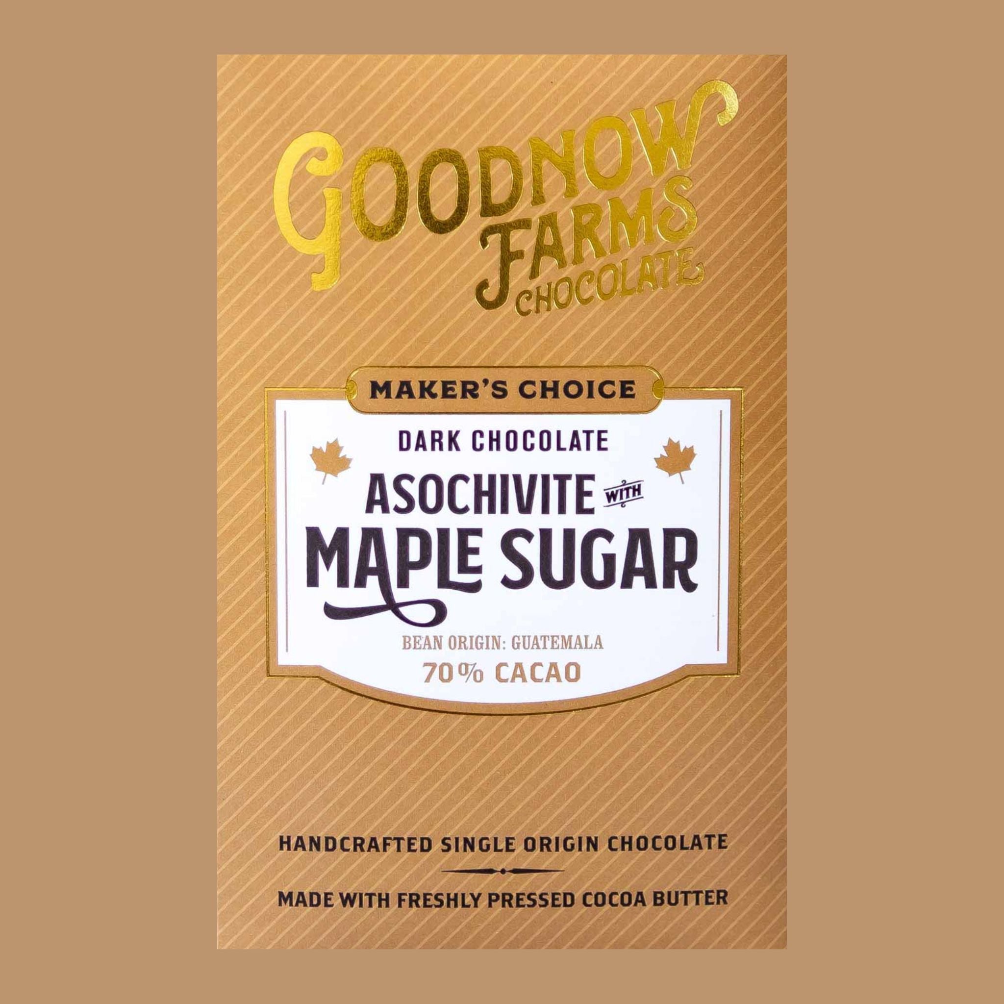 Goodnow Farms - Asochivite with Maple, 70% | American Chocolate – Hello  Chocolate