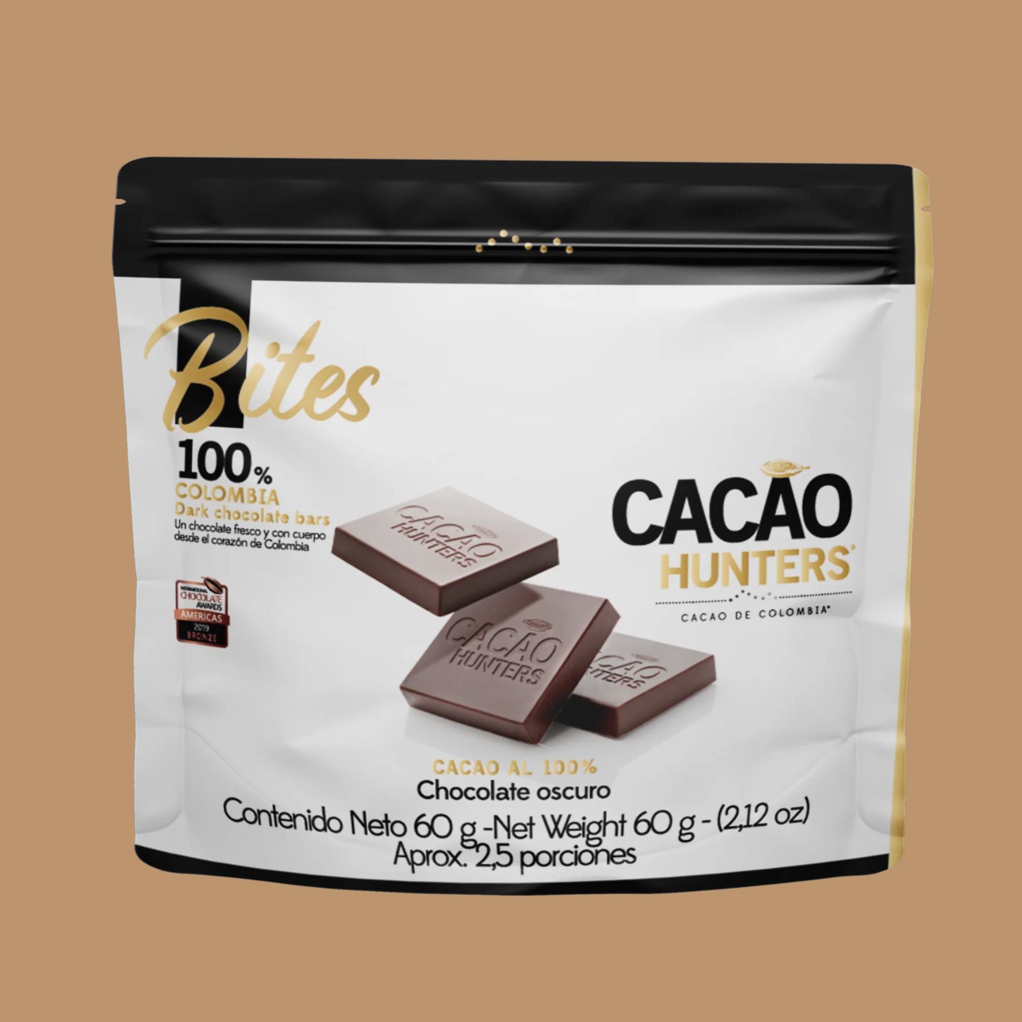 Cacao Hunters – Colombia 100% Sugar-free Dark Chocolate – Hello