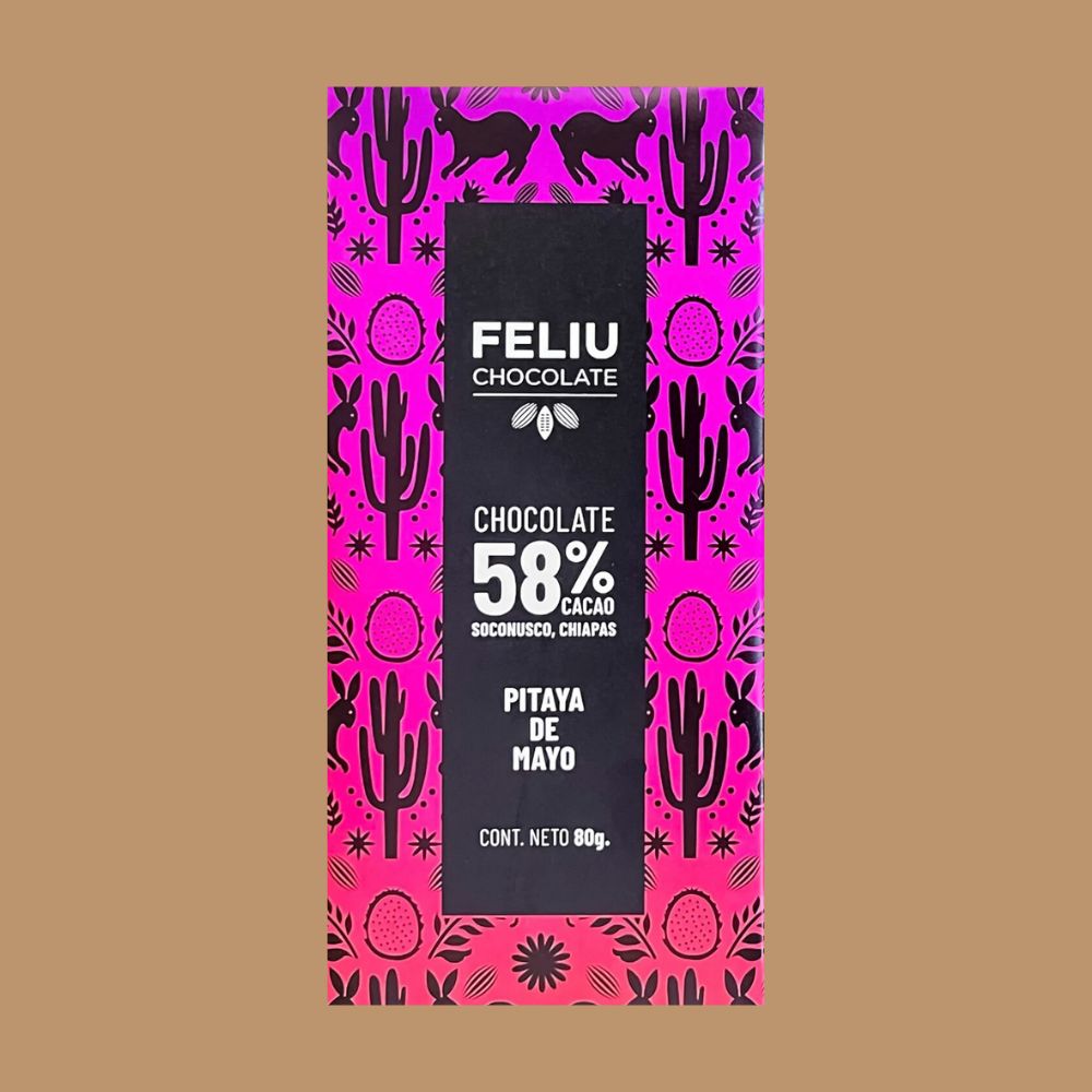 Vegan Dark Chocolate - Feliu Pitaya De Mayo (Cactus Pear) 58%