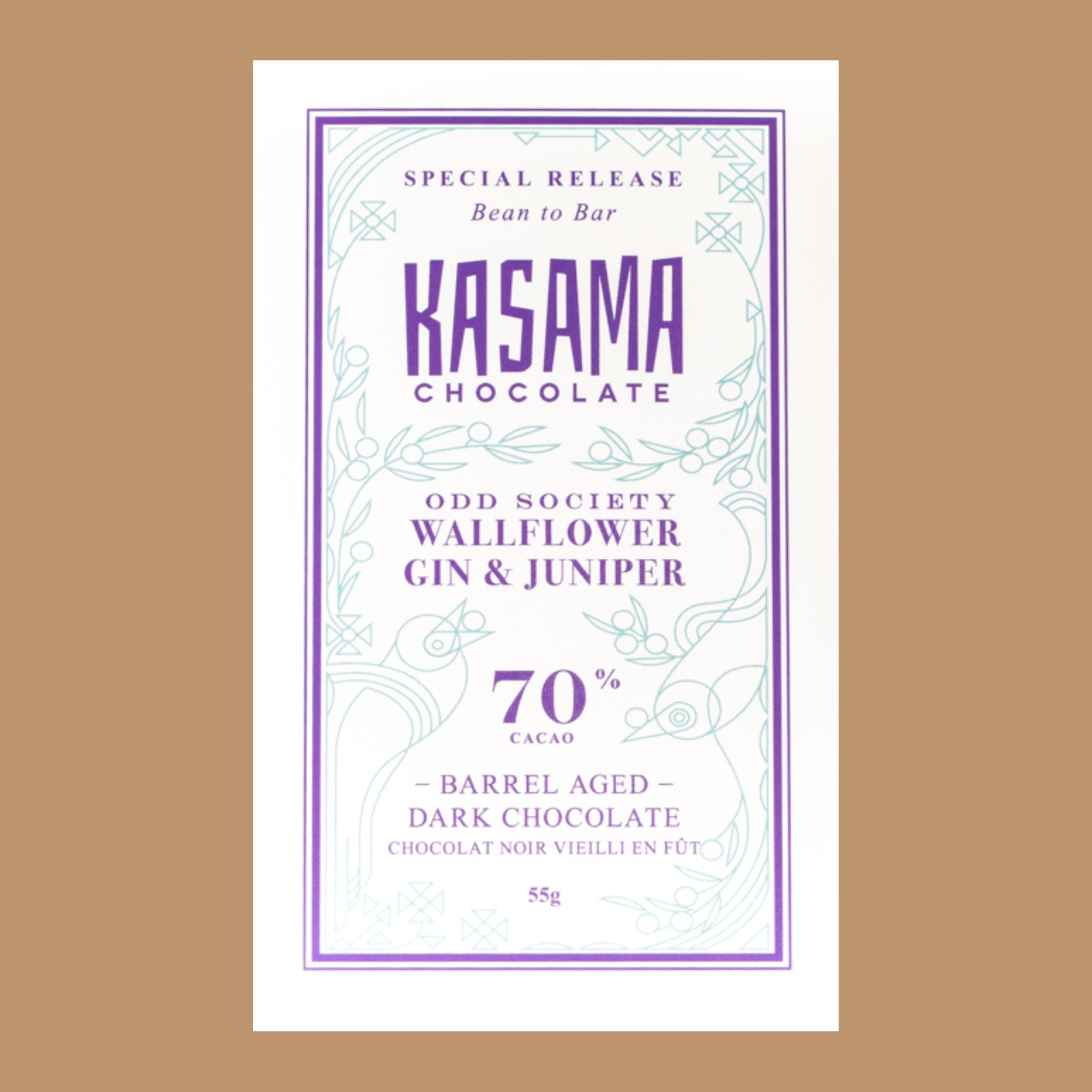 Kasama - Wallflower Gin, 70% | The Best Chocolate of the World