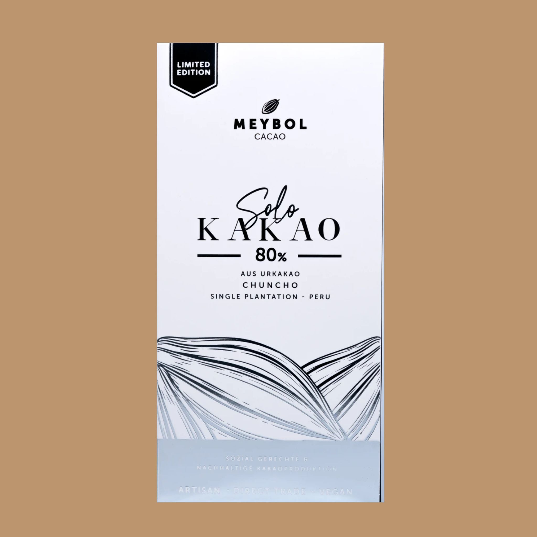 Vegan Dark Chocolate - Meybol Cacao - Solo Kakao 80%