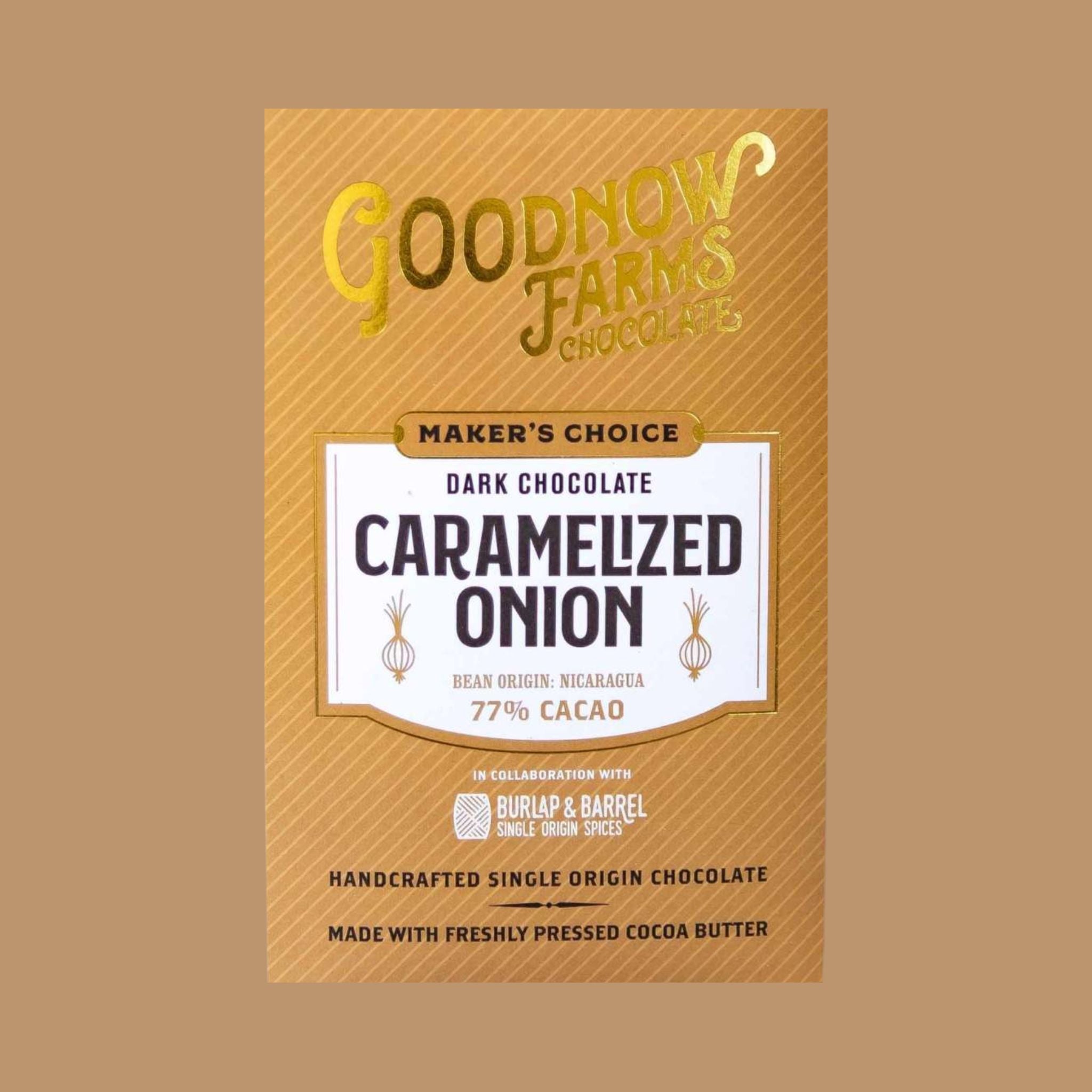 the best chocolate of the world | Goodnow Farms - Caramelized Onion 77%