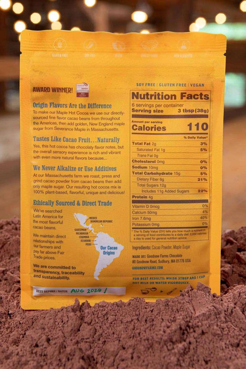 Drinkning Chocolate | Goodnow Farms - Hot Cocoa, Maple Sugar Ingredients