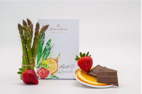 White Chocolate Bar - Prague Chocolate - White Chocolate 40% With Asparagus with Strawberry & Orange