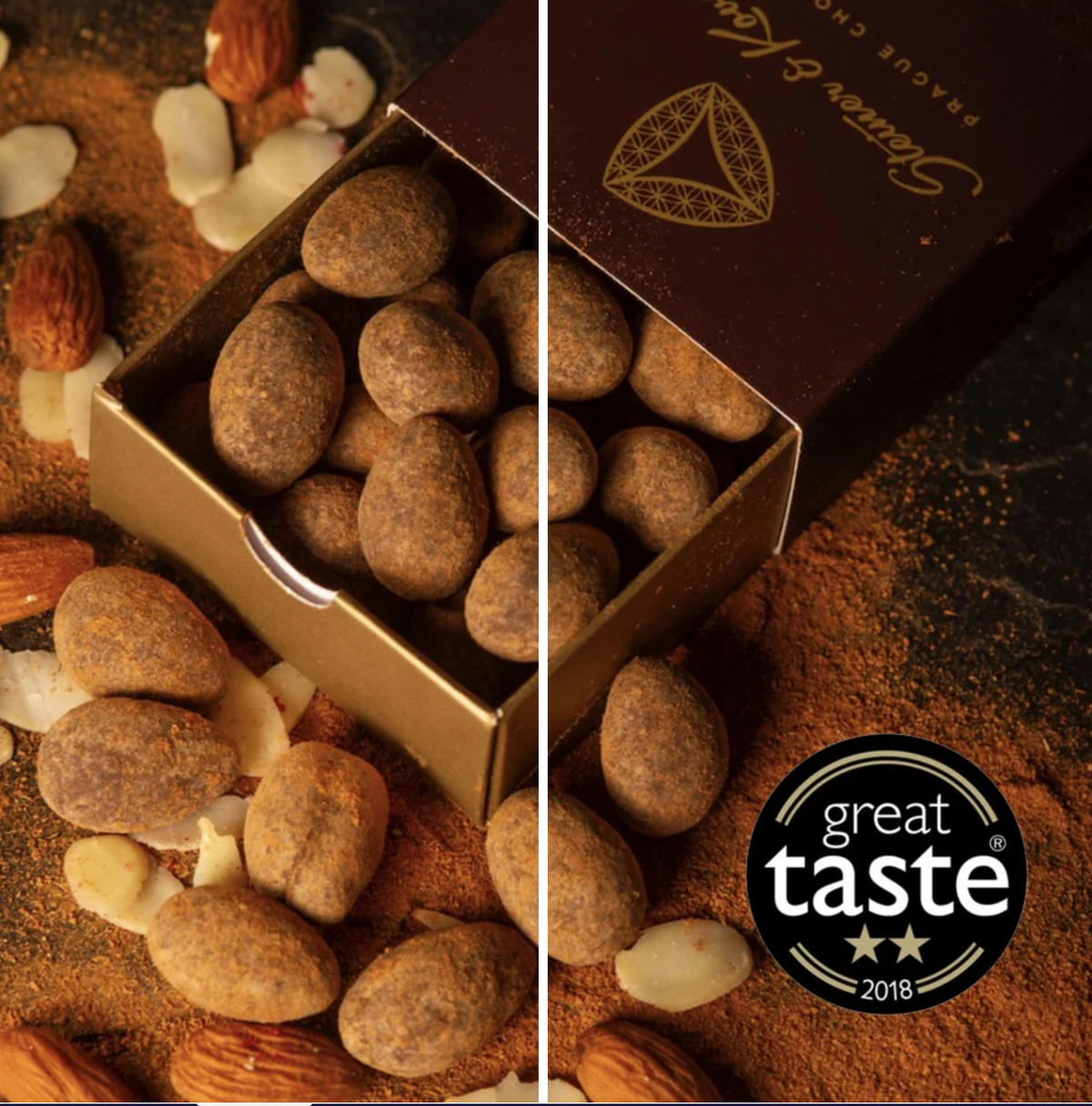 Prague Chocolate - Almonds in Dark Chocolate with Cinnamon