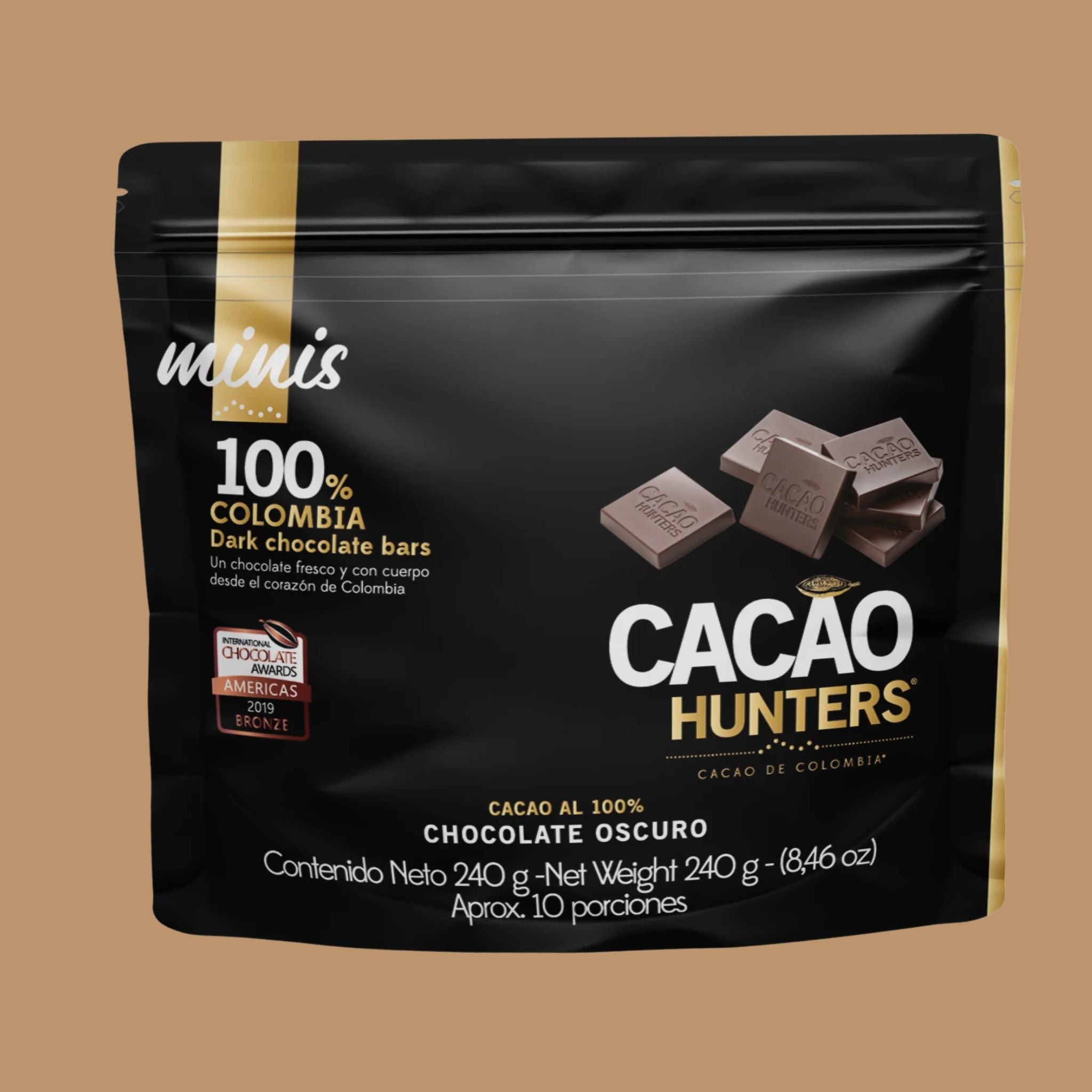 Cacao Hunters – Colombia 100% Sugar-free Dark Chocolate – Hello