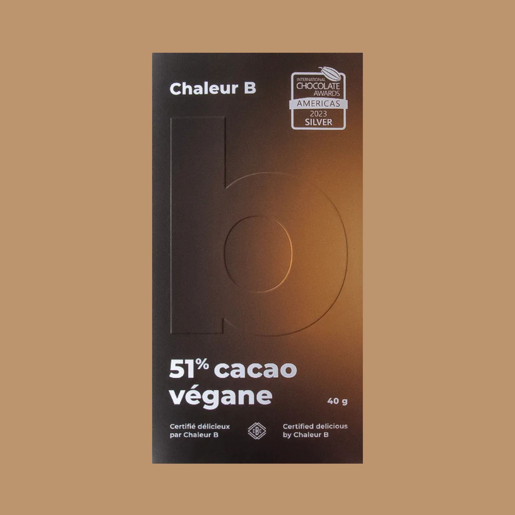 Americas Best Vegan Milk Chocolate 2023 - Chaleur B Chocolat - Vegan Milk 51%