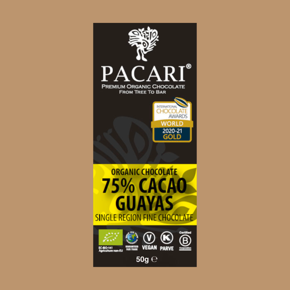 Vegan Dark Chocolate | Pacari - Guayas 75%