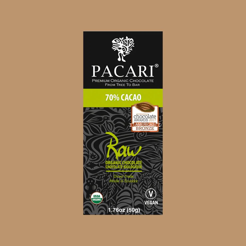 Pacari – Roh 70 % (Karton mit 10 Stück)