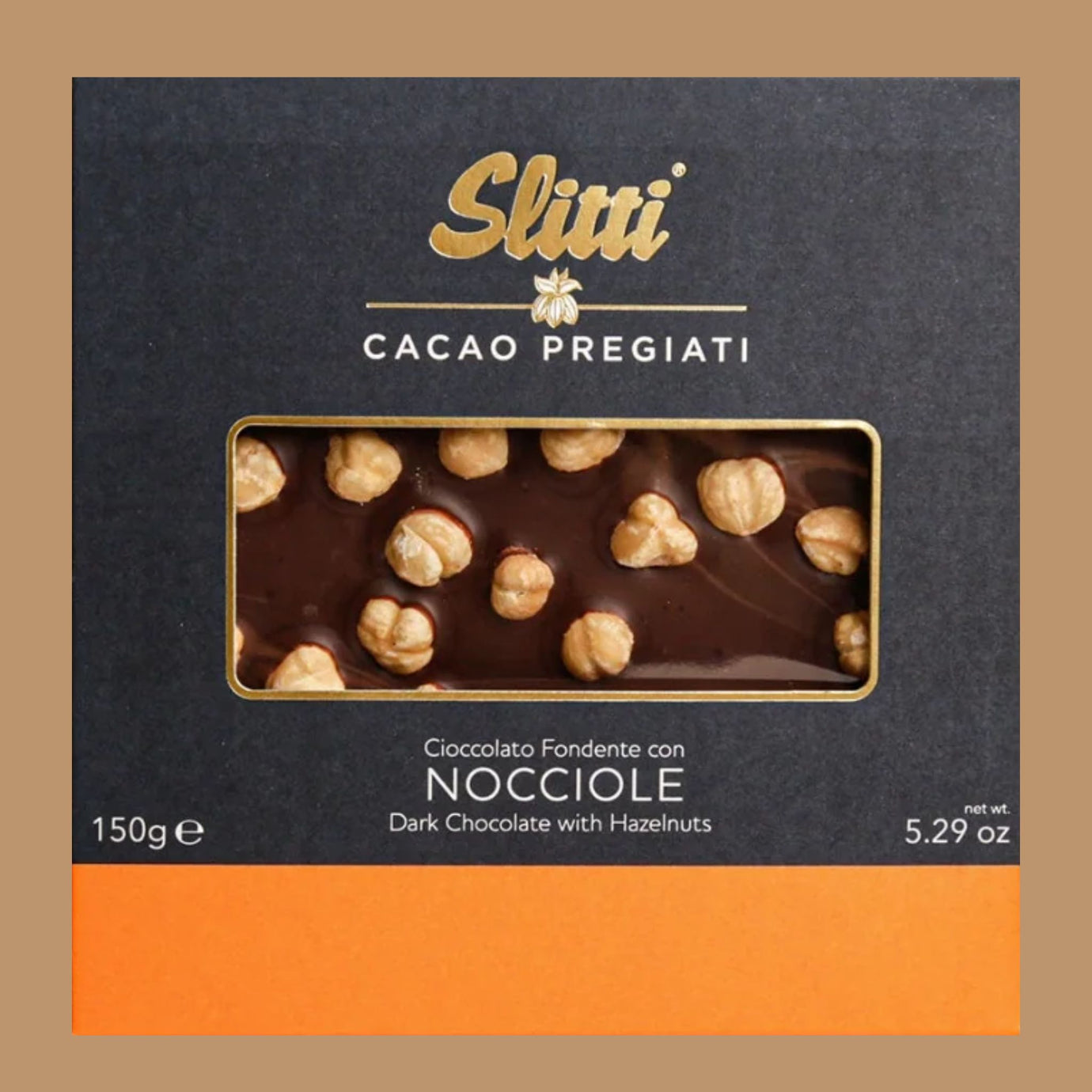 Slitti - Mandorle Dark Chocolate with Hazelnuts