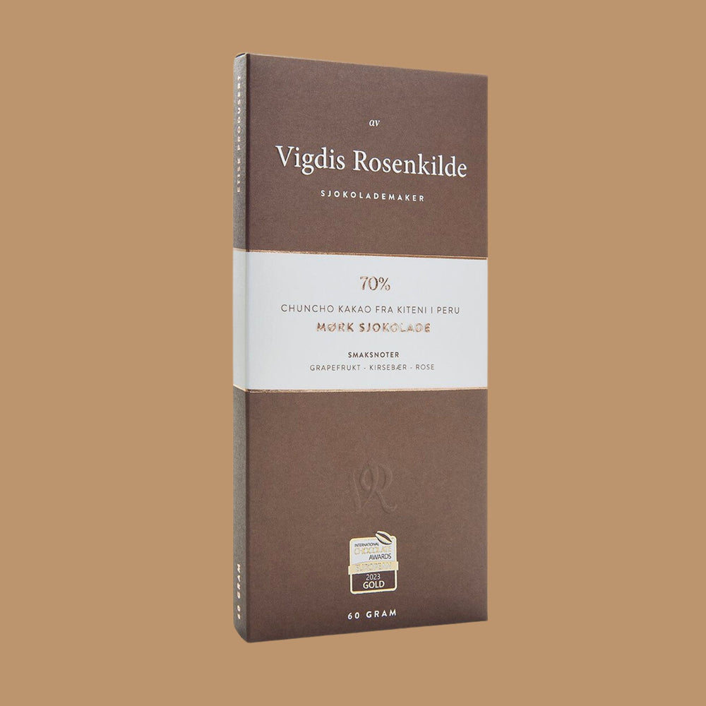 Vigdis Rosenkilde - Kiteni, 70% | World's Best Dark Chocolate 2023