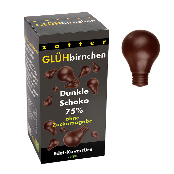 Gluten Free Baking Chocolate - Sugar Free Light Bulbs Dark 100%
