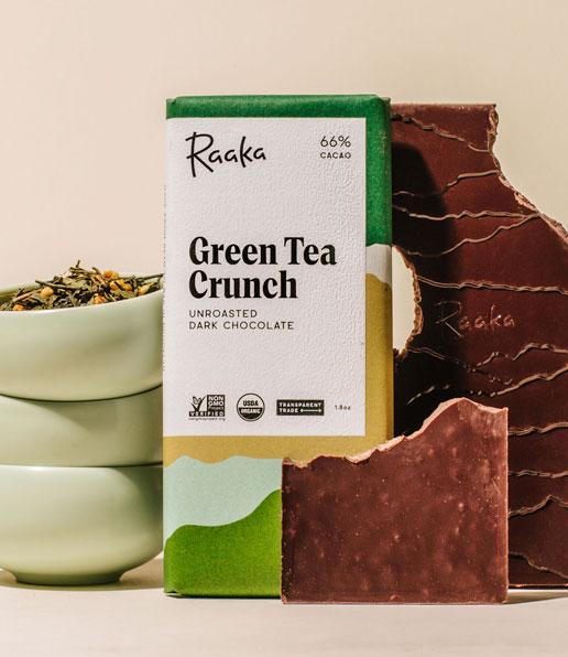 Dark Chocolate - Raaka Green Tea Crunch
