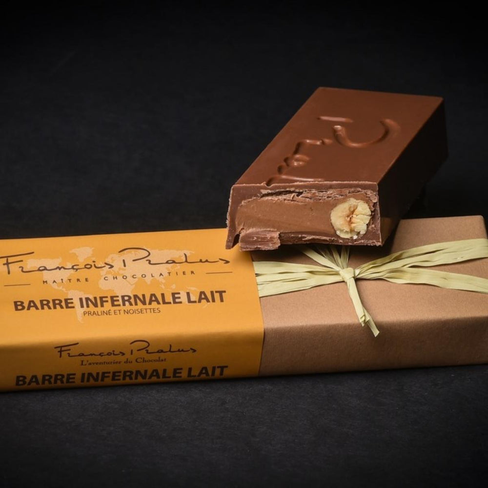 pralus chocolate barre infernale lait | chocolate gifts delivery  | hello chocolate
